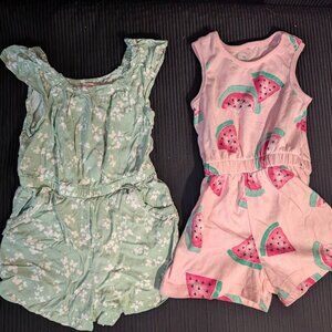 Set of 2 Rompers for Toddler Girls 2T Cat&Jack / Garanimals